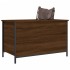 Banco almacenaje madera ingeniería marrón roble 80x42,5x50