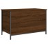 Banco almacenaje madera ingeniería marrón roble 80x42,5x50
