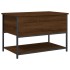 Banco almacenaje madera ingeniería marrón roble 70x42,5x47