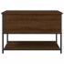 Banco almacenaje madera ingeniería marrón roble 70x42,5x47