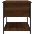 Banco almacenaje madera ingeniería marrón roble 70x42,5x47