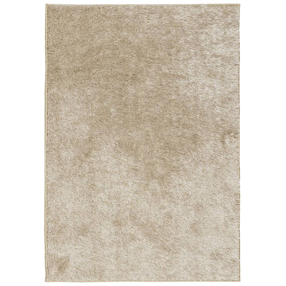 Alfombra pelo largo aspecto brillante ISTAN beige 140x200