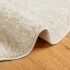 Alfombra pelo largo aspecto brillante ISTAN crema Ø 160
