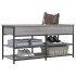 Banco zapatero madera de ingeniería gris Sonoma 100x42,5x50