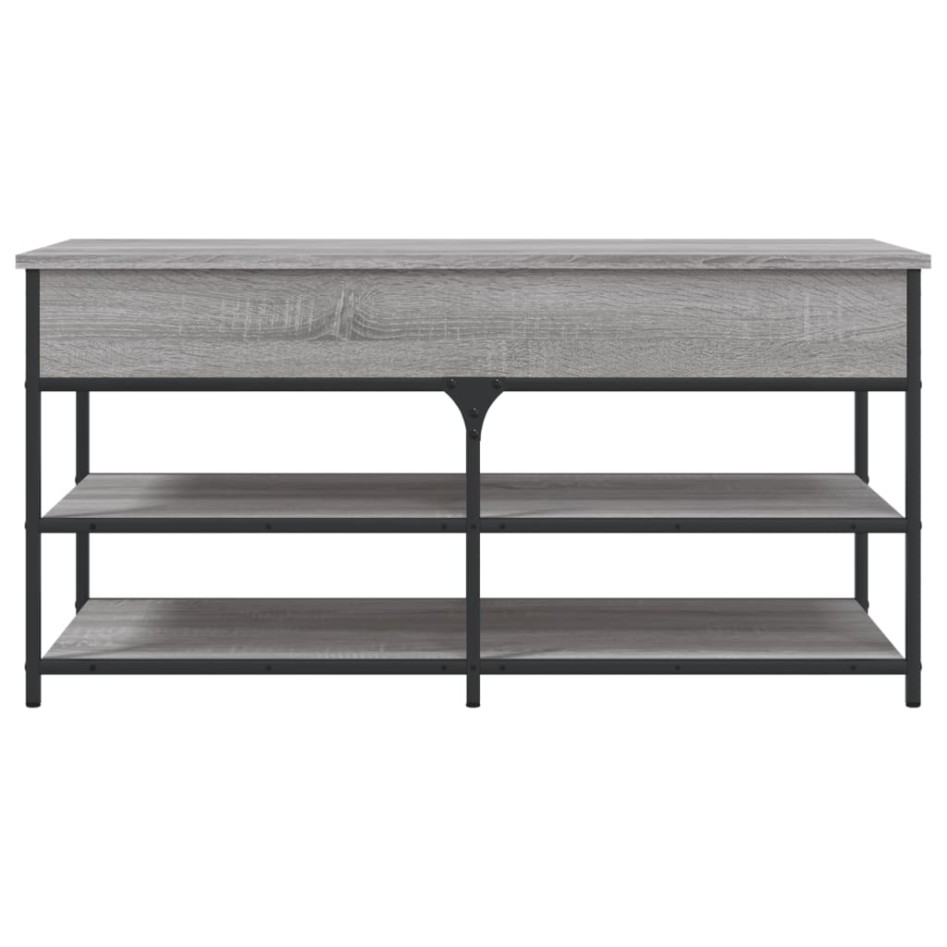 Banco zapatero madera de ingeniería gris Sonoma 100x42,5x50