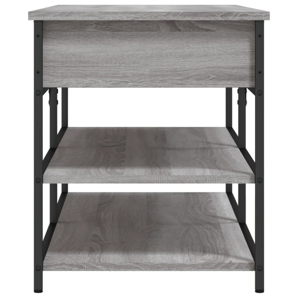 Banco zapatero madera de ingeniería gris Sonoma 100x42,5x50