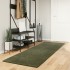 Alfombra pelo corto suave lavable HUARTE verde bosque 80x250