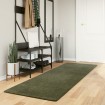 Alfombra pelo corto suave lavable HUARTE verde bosque 80x250 cm