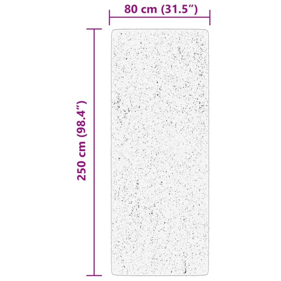 Alfombra pelo corto suave lavable HUARTE verde bosque 80x250