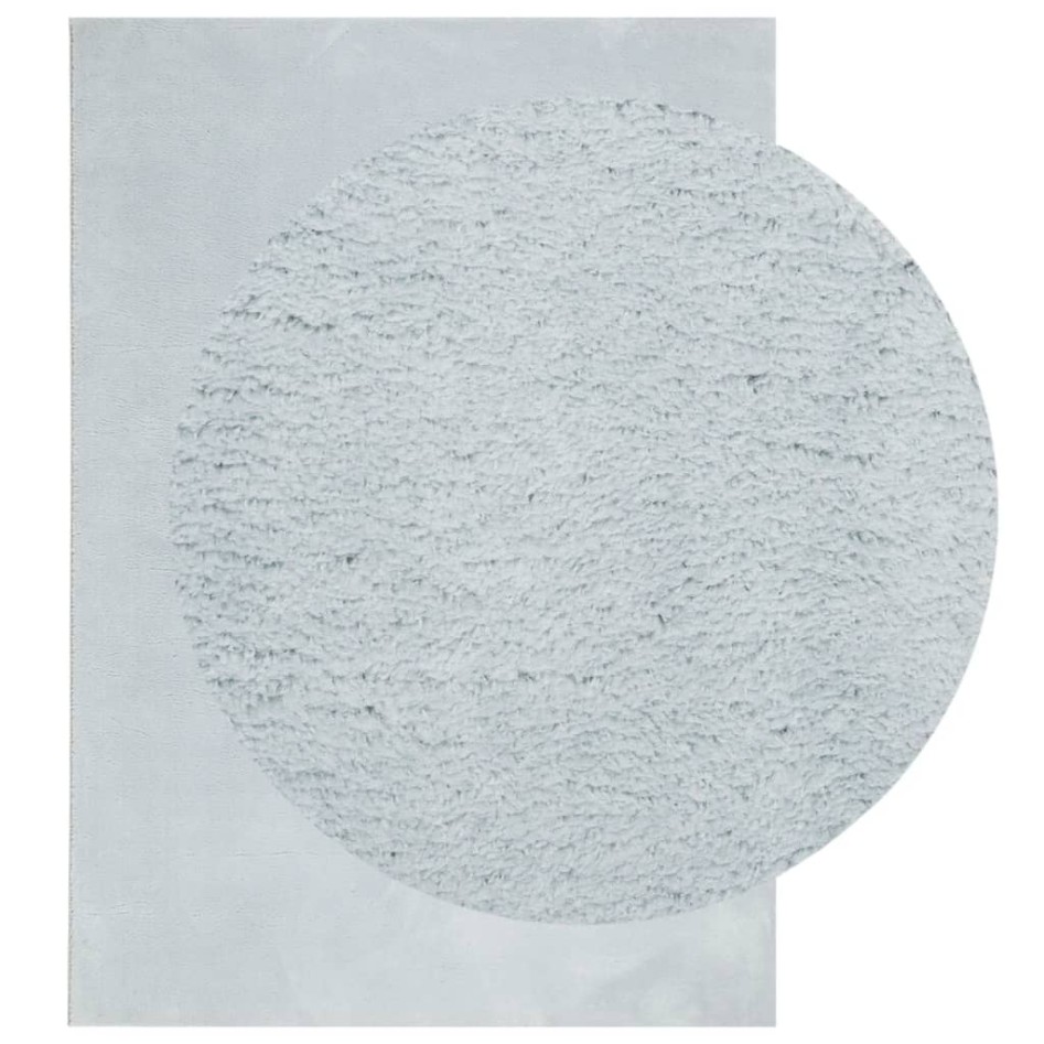 Alfombra de pelo corto suave lavable HUARTE azul 160x230