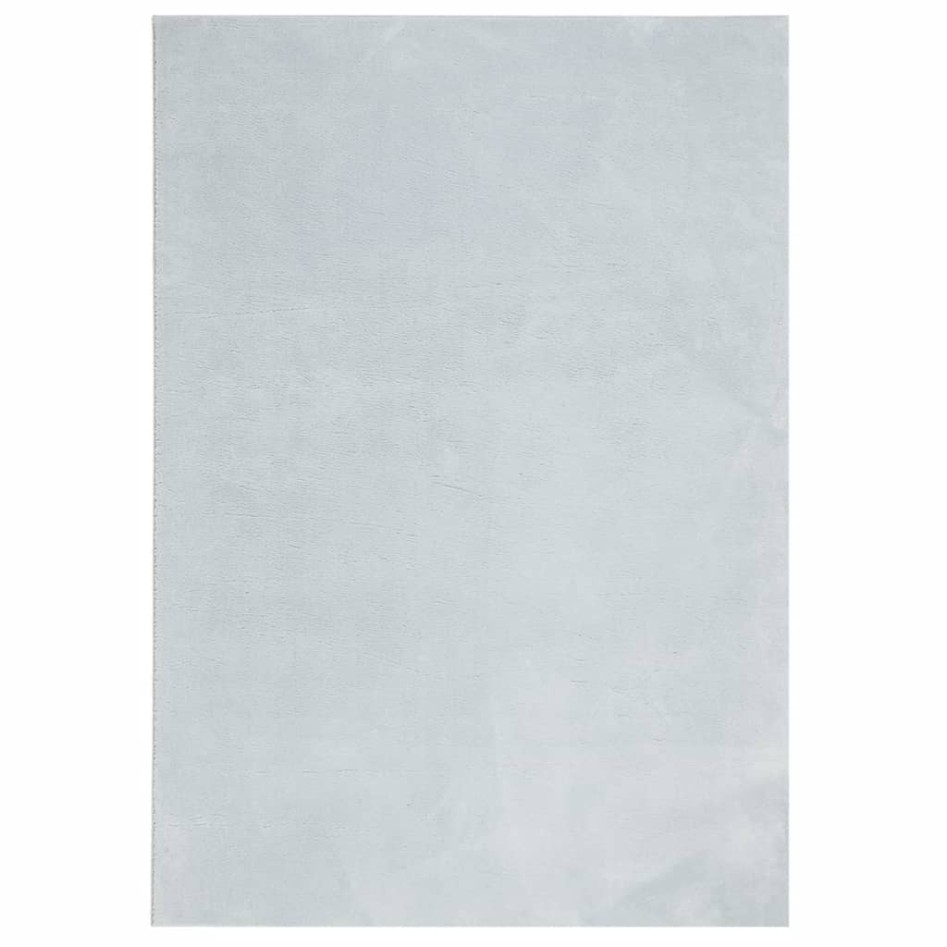 Alfombra de pelo corto suave lavable HUARTE azul 140x200