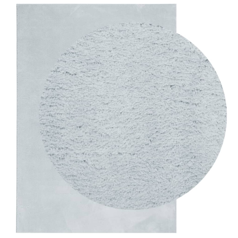 Alfombra de pelo corto suave lavable HUARTE azul 140x200