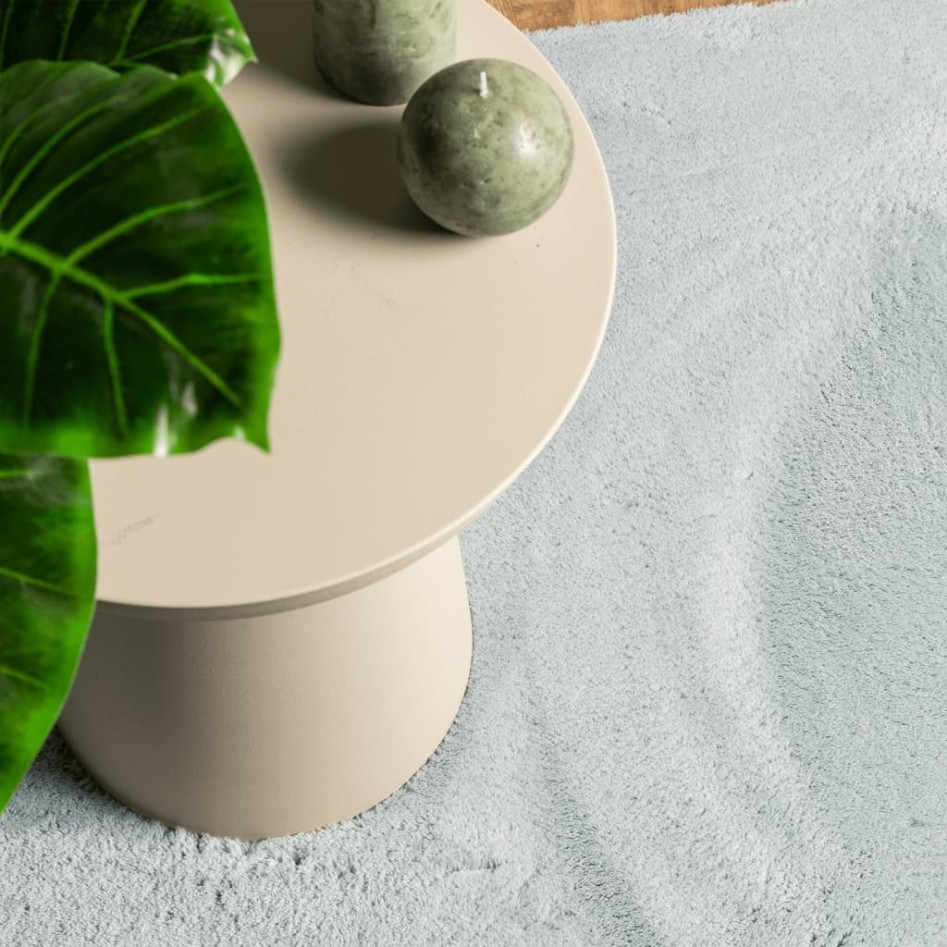 Alfombra de pelo corto suave lavable HUARTE azul 140x200