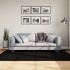 Alfombra de pelo corto suave lavable HUARTE negro 140x200