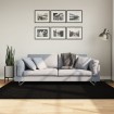 Alfombra de pelo corto suave lavable HUARTE negro 140x200 cm
