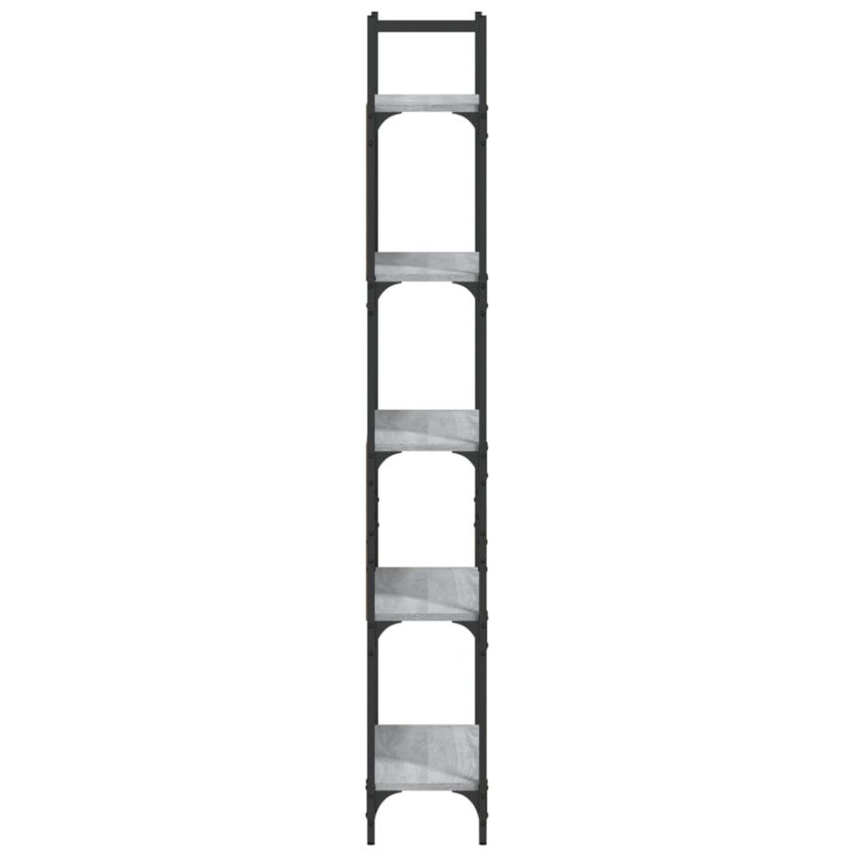 Librería de 5 estantes madera gris Sonoma 60,5x24x166,5