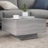 Mesa de centro con luces LED gris Sonoma 55x55x31