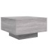 Mesa de centro con luces LED gris Sonoma 55x55x31