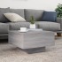 Mesa de centro con luces LED gris Sonoma 55x55x31