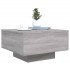 Mesa de centro con luces LED gris Sonoma 55x55x31