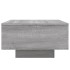 Mesa de centro con luces LED gris Sonoma 55x55x31