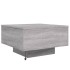 Mesa de centro con luces LED gris Sonoma 55x55x31