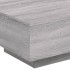 Mesa de centro con luces LED gris Sonoma 55x55x31