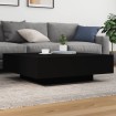 Mesa de centro con luces LED negro 100x100x31 cm