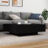 Mesa de centro con luces LED negro 100x100x31
