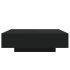 Mesa de centro con luces LED negro 100x100x31