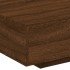 Mesa de centro con luces LED roble marrón 85x55x31