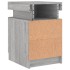 Mesita de noche con luces LED gris Sonoma 35x39x55