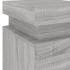 Mesita de noche con luces LED gris Sonoma 35x39x55