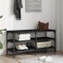 Banco zapatero madera de ingeniería negro 100x38,5x49