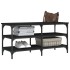 Banco zapatero madera de ingeniería negro 100x38,5x49