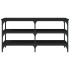 Banco zapatero madera de ingeniería negro 100x38,5x49
