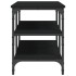 Banco zapatero madera de ingeniería negro 100x38,5x49