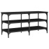Banco zapatero madera de ingeniería negro 100x38,5x49