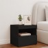 Mesita de noche con luces LED negro 50x40x45
