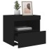 Mesita de noche con luces LED negro 50x40x45