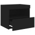 Mesita de noche con luces LED negro 50x40x45
