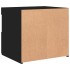 Mesita de noche con luces LED negro 50x40x45