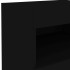 Mesita de noche con luces LED negro 50x40x45