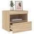 Mesita de noche con luces LED roble Sonoma 50x40x45