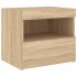 Mesita de noche con luces LED roble Sonoma 50x40x45