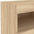 Mesita de noche con luces LED roble Sonoma 50x40x45