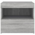 Mesita de noche con luces LED gris Sonoma 50x40x45