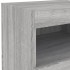 Mesita de noche con luces LED gris Sonoma 50x40x45