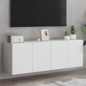 Muebles para TV de pared 2 unidades blanco 60x30x41
