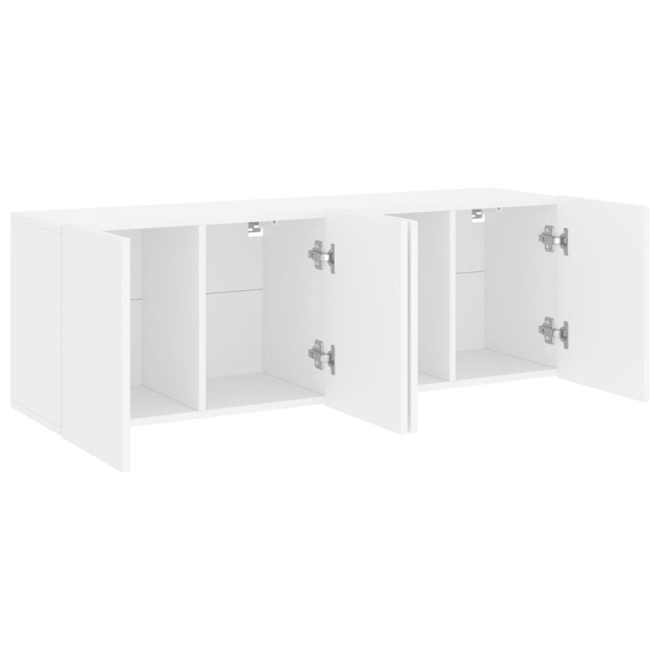 Muebles para TV de pared 2 unidades blanco 60x30x41